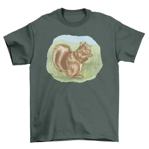 Squirrel outside t-shirt