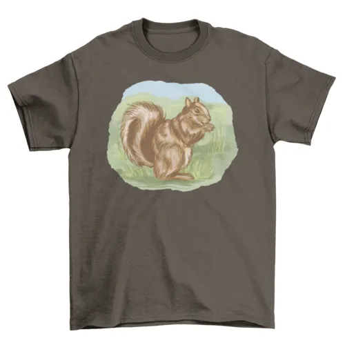 Squirrel outside t-shirt