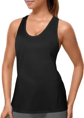 Tank Top for Women, Workout Tank Tops Woman, Long Athletic Racerback Tank Tops for Women, Compression Sleeveless Shirts