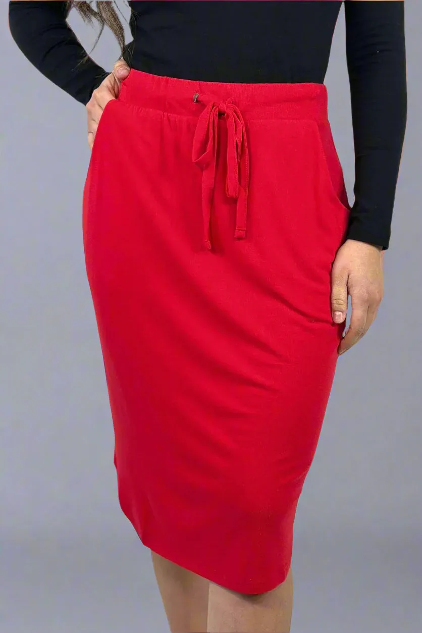 Tulip Hem Skirt - Ruby