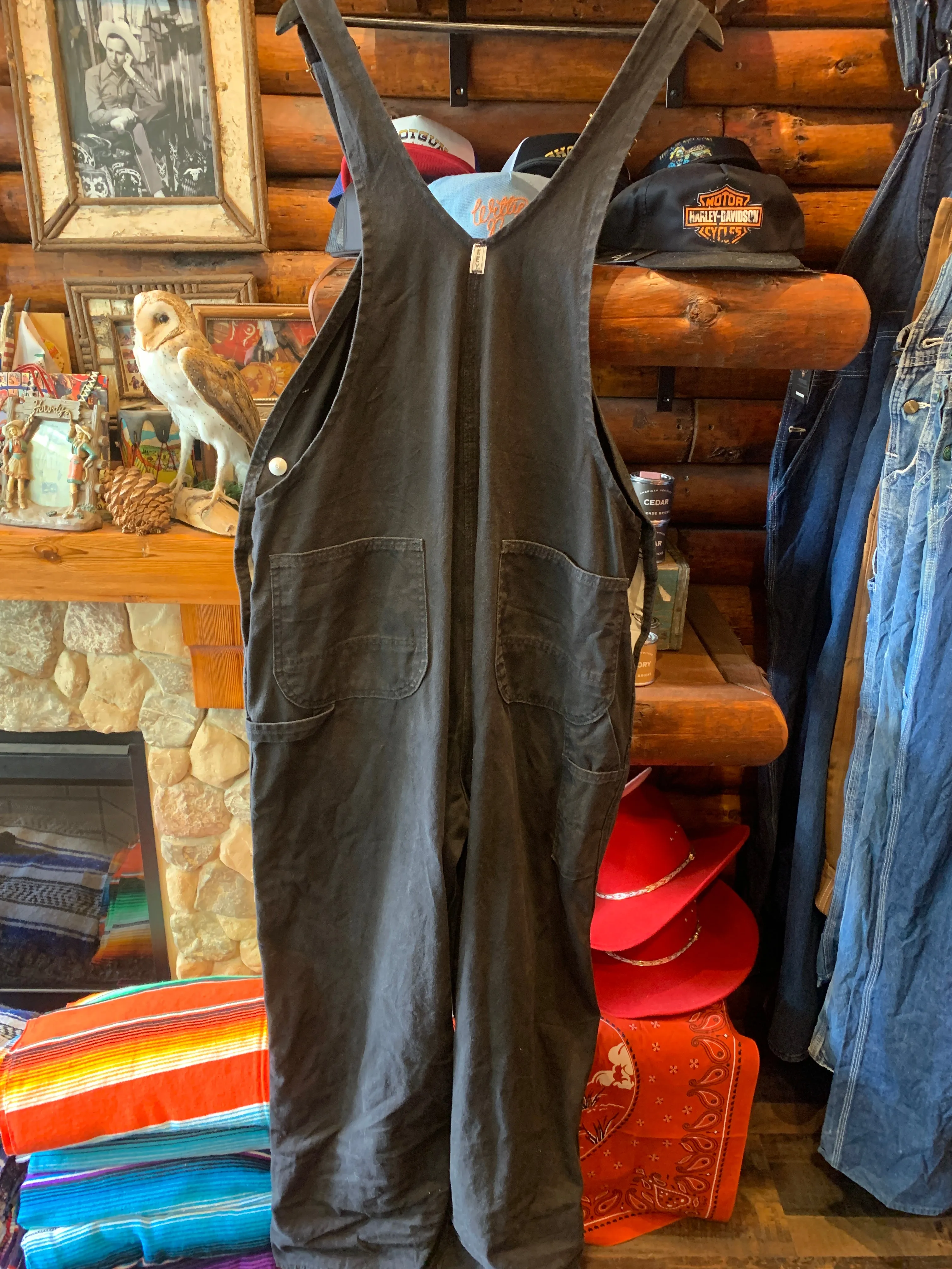 Vintage Black Key Imperial Overalls, W 40