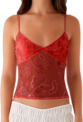Women Y2K Sequin Lace Camisole Coquette V Neck Tie Up Halter Cami Crop Top Summer Beach Vacation Backless Tank Top