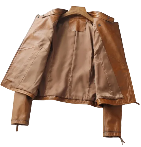 Womens Jaylin Genuine Lambskin Biker Leather Jacket