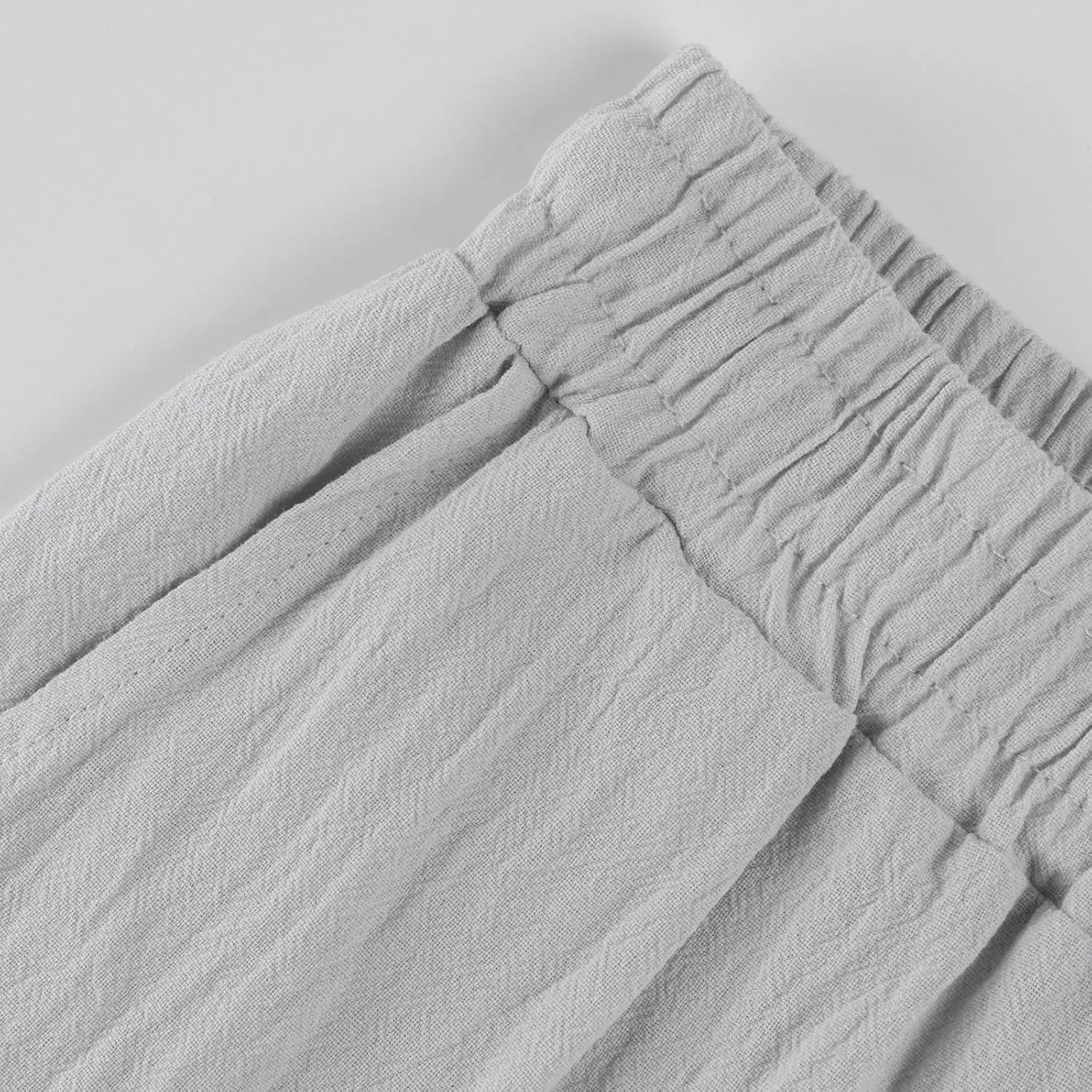 Womens Summer/Fall Casual Pants Straight Leg Drawstring Elastic High Waist Loose Comfy Palazzo Trousers with Pockets