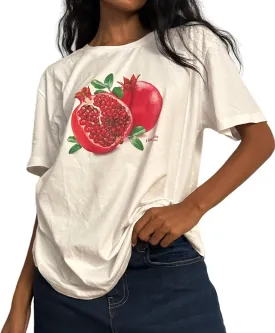 Y2k Oversized Summer Tops for Women Cute Bow Fruit Loose T Shirts Crew Neck Aesthetic Graphic Short Sleeve Tee